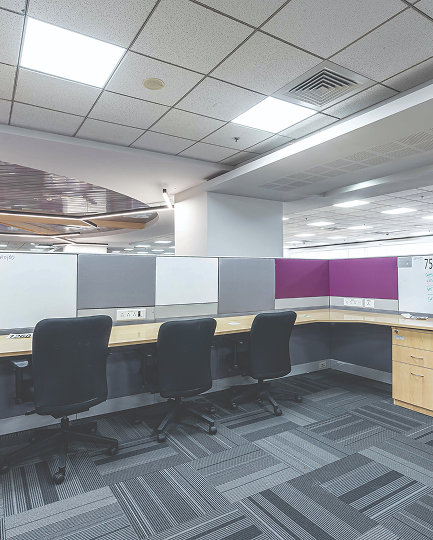 L shape workstation
